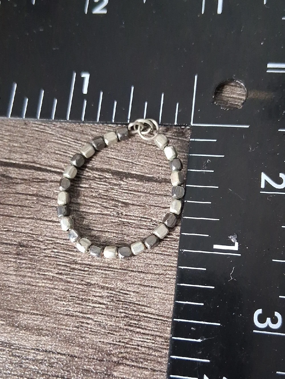 Hematite Beaded Stretch Pendant - Silver Tone P409 - Picture 2 of 2